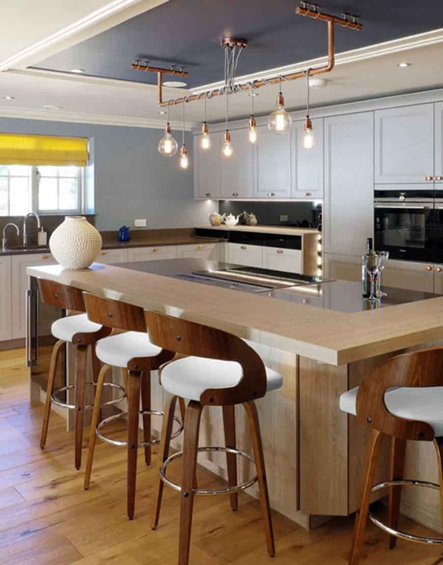 تصویر 1 از صندلی چوبی بار پایه مرتفع مناسب کانتر خانگی